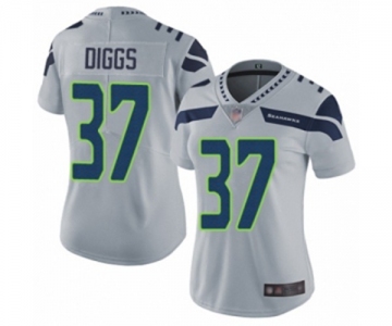 Women's Seattle Seahawks #37 Quandre Diggs Grey Alternate Vapor Untouchable Limited Player Football Jersey