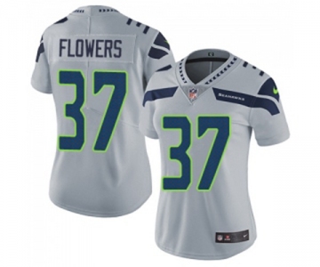 Women's Seattle Seahawks #37 Tre Flowers Grey Alternate Vapor Untouchable Limited Player Football Jersey