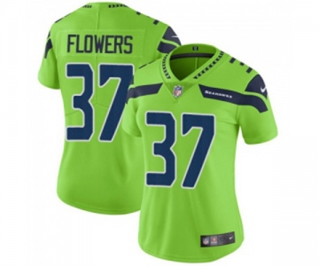 Women's Seattle Seahawks #37 Tre Flowers Limited Green Rush Vapor Untouchable Football Jersey