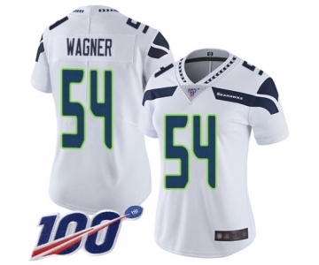 Women's Seattle Seahawks #54 Bobby Wagner White Vapor Untouchable Limited Player 100th Season Football Jersey