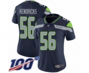 Women's Seattle Seahawks #56 Mychal Kendricks Navy Blue Team Color Vapor Untouchable Limited Player 100th Season Football Jersey