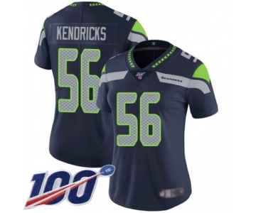 Women's Seattle Seahawks #56 Mychal Kendricks Navy Blue Team Color Vapor Untouchable Limited Player 100th Season Football Jersey