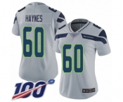 Women's Seattle Seahawks #60 Phil Haynes Grey Alternate Vapor Untouchable Limited Player 100th Season Football Jersey
