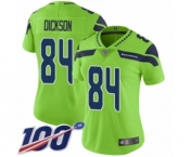 Women's Seattle Seahawks #84 Ed Dickson Limited Green Rush Vapor Untouchable 100th Season Football Jersey