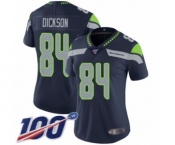 Women's Seattle Seahawks #84 Ed Dickson Navy Blue Team Color Vapor Untouchable Limited Player 100th Season Football Jersey