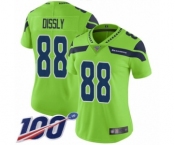 Women's Seattle Seahawks #88 Will Dissly Limited Green Rush Vapor Untouchable 100th Season Football Jersey