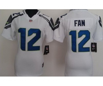 nike women nfl jerseys seattle seahawks #12 fan white[nike]