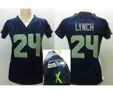 nike women nfl jerseys seattle seahawks #24 marshawn lynch blue[draft him ii top]