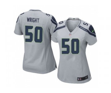 nike women nfl jerseys seattle seahawks #50 wright grey[nike]