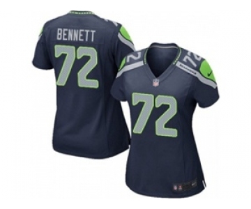 nike women nfl jerseys seattle seahawks #72 bennett blue[nike]
