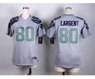 nike women nfl jerseys seattle seahawks #80 largent grey[nike]