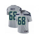 Youth Nike Seattle Seahawks #68 Justin Britt Vapor Untouchable Limited Grey Alternate NFL Jersey