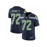 Youth Nike Seattle Seahawks #72 Michael Bennett Vapor Untouchable Limited Steel Blue Team Color NFL Jersey