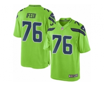 Youth Nike Seattle Seahawks #76 Germain Ifedi Limited Green Rush NFL Jersey