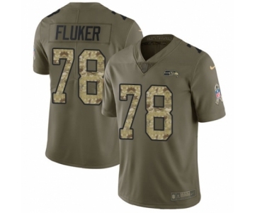 Youth Nike Seattle Seahawks #78 D.J. Fluker Limited Olive Camo 2017 Salute to Service NFL Jersey