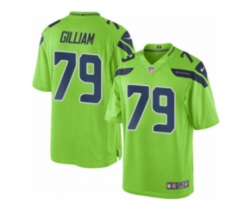 Youth Nike Seattle Seahawks #79 Garry Gilliam Limited Green Rush NFL Jersey