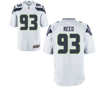 Youth Nike Seattle Seahawks #93 Jarran Reed White NFL Jersey