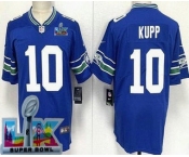 Youth Seattle Seahawks #10 Cooper Kupp Limited Blue Super Bowl LX Vapor Jersey Youth Seattle Seahawks #10 Cooper Kupp Limited Blue Super Bowl LX Vapor Jersey