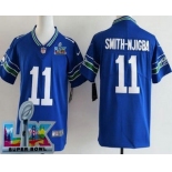 Youth Seattle Seahawks #11 Jaxon Smith Njigba Limited Blue Super Bowl LX Vapor Jersey