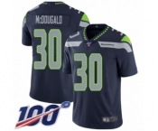 Youth Seattle Seahawks #30 Bradley McDougald Navy Blue Team Color Vapor Untouchable Limited Player 100th Season Football Jersey