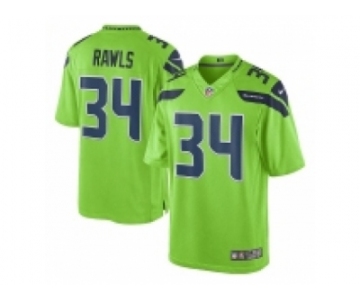 Youth Seattle Seahawks #34 Thomas Rawls Nike Green Color Rush Limited Jersey