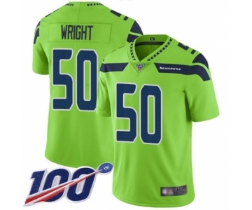 Youth Seattle Seahawks #50 K.J. Wright Limited Green Rush Vapor Untouchable 100th Season Football Jersey