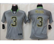 nike youth nfl jerseys seattle seahawks #3 wilson grey[nike lights out]