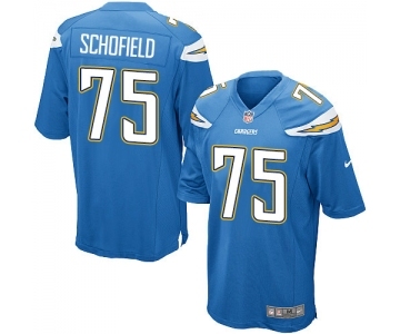 Men's Nike Los Angeles Chargers #75 Michael Schofield Game Electric Blue Alternate NFL Jersey