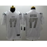Nike San Diego Chargers #17 Philip Rivers Platinum White Jerseys(Game)