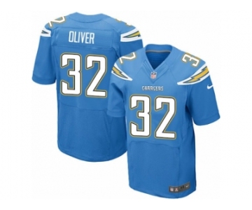 Men Nike Los Angeles Chargers #32 Branden Oliver Elite Electric Blue Alternate NFL Jersey