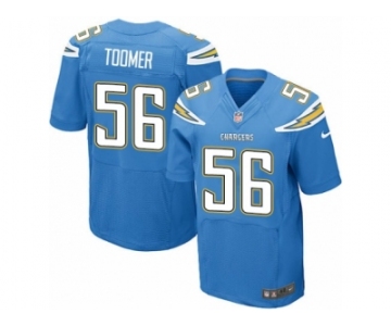 Men Nike Los Angeles Chargers #56 Korey Toomer Elite Electric Blue Alternate NFL Jersey