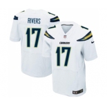 Men's Los Angeles Chargers #17 Philip Rivers Elite White Football Jersey