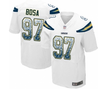 Men's Los Angeles Chargers #97 Joey Bosa Elite White Road Drift Fashion Football Jersey