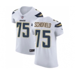 Men's Nike Los Angeles Chargers #75 Michael Schofield White Vapor Untouchable Elite Player NFL Jersey