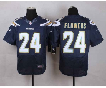 nike nfl jerseys san diego chargers #24 flowers blue[Elite][flowers]