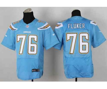 nike nfl jerseys san diego chargers #76 fluker lt.blue[new Elite]