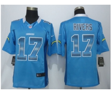 2015 New Nike San Diego Charger #17 Rivers Blue Strobe Jerseys[Limited]