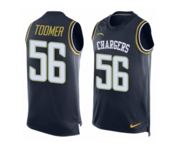 Men Nike Los Angeles Chargers #56 Korey Toomer Limited Navy Blue Player Name & Number Tank Top NFL Jersey