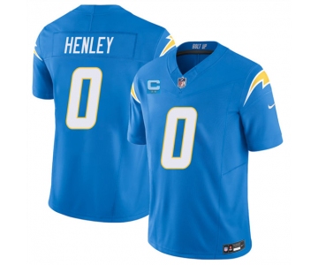 Men's Los Angeles Chargers #0 Daiyan Henley Blue 2026 F.U.S.E. 2-Star C Patch Vapor Limited Football Stitched Jersey