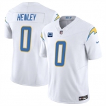 Men's Los Angeles Chargers #0 Daiyan Henley White 2025 F.U.S.E With 1-Star C Patch Vapor Limited Stitched Football Jersey Men's Los Angeles Chargers #0 Daiyan Henley White 2025 F.U.S.E With 1-Star C Patch Vapor Limited Stitched Football Jersey