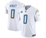 Men's Los Angeles Chargers #0 Daiyan Henley White 2026 F.U.S.E. 2-Star C Patch Vapor Limited Football Stitched Jersey