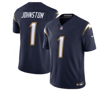 Men's Los Angeles Chargers #1 Quentin Johnston Navy 2025 F.U.S.E. Alternate Vapor Limited Football Stitched Jersey