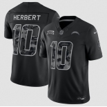Men's Los Angeles Chargers #10 Justin Herbert Black 2026 F.U.S.E. Salute to Service Limited Football Stitched Jersey
