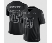 Men's Los Angeles Chargers #10 Justin Herbert Black 2026 F.U.S.E. Salute to Service Limited Football Stitched Jersey