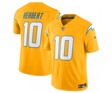 Men's Los Angeles Chargers #10 Justin Herbert Gold 2025 F.U.S.E. AlternateVapor Limited Football Stitched Jersey