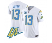 Men's Los Angeles Chargers #13 Keenan Allen White F.U.S.E With LA & 4-Star C Patch Vapor Limited Football Stitched Jersey