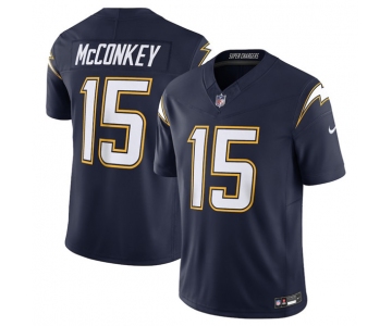Men's Los Angeles Chargers #15 Ladd McConkey Navy 2025 F.U.S.E. Alternate Vapor Limited Football Stitched Jersey