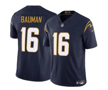 Men's Los Angeles Chargers #16 Casey Bauman Navy 2024 F.U.S.E. Vapor Limited Football Stitched Jersey