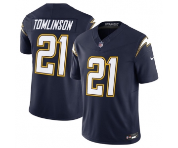 Men's Los Angeles Chargers #21 LaDainian Tomlinson Navy 2025 F.U.S.E. Alternate Vapor Limited Football Stitched Jersey
