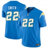 Men's Los Angeles Chargers #22 Genesis Smith Blue 2026 F.U.S.E. Vapor Limited Football Stitched Jersey